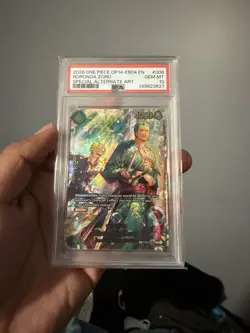Namco Roronoa Zoro PRB02-006 SP Rare Foil Blocker The Azure Sea's Seven PSA 10 - Image 2