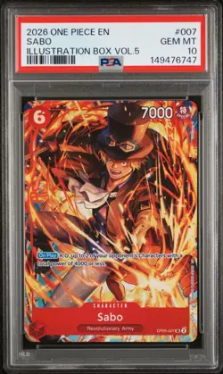 One Piece Illustration Box Vol. 5 Promo Sabo OP05-007 PSA 10 Gem Mint English - Image 1
