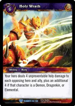 NM-Mint WoW TCG Holy Wrath War of the Elements World of Warcraft - Image 1