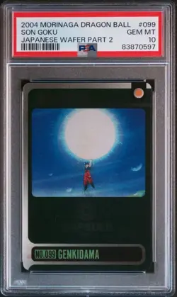 Son Goku Genkidama 3D Morinaga Dragon Ball Wafer Card PSA10 Gem Mint - Image 1