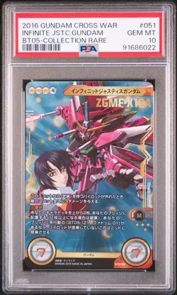 Bandai Gundam Cross War Bt05-051 Infinite Justice Aslan Zara PSA10 Card - Image 1