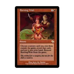 WOTC MtG Judgment Burning Wish (R) EX - Image 1