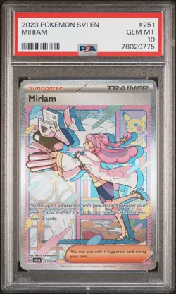 2023 Pokemon Scarlet & Violet Base #251 Special Full Art Miriam PSA 10 Gem Mint - Image 1