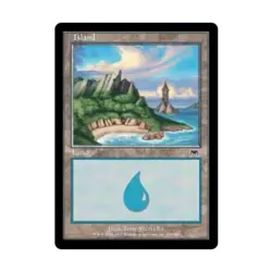 WOTC MtG Onslaught Island #335 (C) (Foil) EX - Image 1
