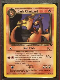2000 Pokemon Rocket #21 DARK CHARIZARD PSA 7 NM - Image 3