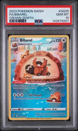 Bibarel GG25/GG70 Crown Zenith Galarian Gallery 2023 Pokemon - PSA 10 - Image 3