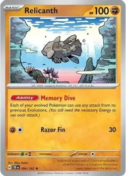 4x Relicanth - 084/162 - Rare - Reverse Holo NM-Mint Pokemon SV05 - Temporal For - Image 1