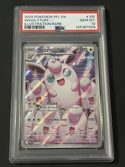 PSA 10 Wigglytuff 105/094 Pokemon Phantasmal Flames PFL Illustration Rare 2025 - Image 1