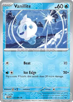 Pokemon TCG Vanillite 27/086 White Flare Master Ball Holo NM - Image 1