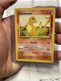 Pokemon TCG Charmander Base Set 46/102 Regular Unlimited Common NM Vintage WOTC - Image 1