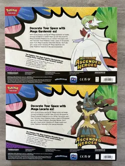 2 Pokemon Ascended Heroes Premium Poster Collection Box Mega Gardevoir + Lucario - Image 2