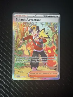 Pokemon Ethan's Adventure 236/182 Full Art Holo Sv10 Destined Rivals SIR - Image 1