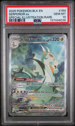 2025 POKEMON BLK BLACK BOLT 164 SERPERIOR EX SIR PSA 10 - Image 1
