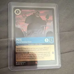 Disney Lorcana Pete Ghost Of Christmas Future Rare Winterspell Foil - Image 1