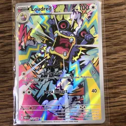 Pokemon TCG Loudred Paradox Rift 212/182 Holo Illustration Rare Holographic Card - Image 1