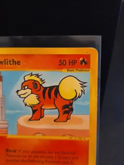 Growlithe 80/147 Aquapolis Common Pokemon TCG Card Vintage E-Reader LP - Image 3