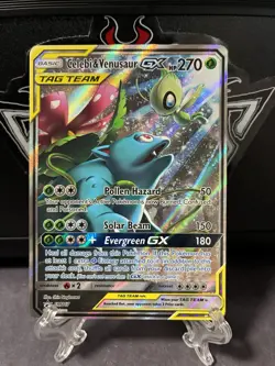 Celebi & Venusaur GX Tag Team #SM167 Mint Pokemon Card - Image 1
