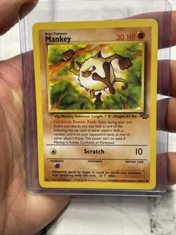 Mankey 55/64 Jungle Unlimited WOTC Pokemon Card NM/MT Never Played Vintage Vtg - Image 1