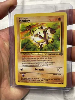 Mankey 55/64 Jungle Unlimited WOTC Pokemon Card NM/MT Never Played Vintage Vtg - Image 2