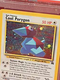 2000 Pokemon Black Star Promo COOL PORYGON Holo Card #15 PSA 5 - Swirl / Saturn - Image 2