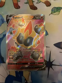 Falinks V (Full Art) 185/192 Pokemon Rebel Clash Holo Pokemon Card - Image 1