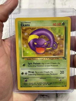 Pokemon Fossil Ekans Common Card 46/62 NM/MT Never Played Vintage Vtg TCG WOTC - Image 1