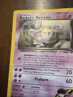 Pokemon TCG Rockets Mewtwo Gym Challenge Holo Card 14/132 Clean Holo Vintage - Image 2