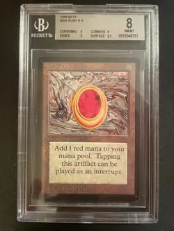 Mox Ruby. Beta mtg - freshly graded BGS 8+++ - Image 1