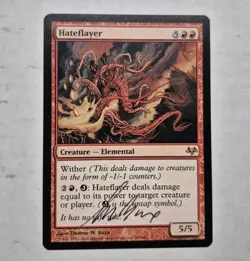 UNPLAYED SIGNED NM HATEFLAYER Eventide MTG Magic THOMAS BAXA EDH CUBE Vintage - Image 1