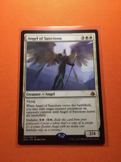 MTG Magic The Gathering Angel Of Sanctions AKH Mythic White Zombie - Image 1