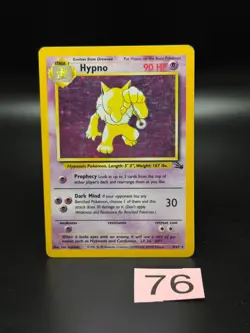 Hypno 8/62 Fossil Holo Rare Vintage Original Pokemon Card - Image 1