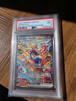 2024 POKEMON TWM EN-TWILIGHT MASQUERADE #214 GRENINJA EX PSA 9 - Image 1