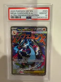 Mega Charizard X ex Pokemon MEP EN Ultra-Premium Collection PSA 10 GEM MINT - Image 1