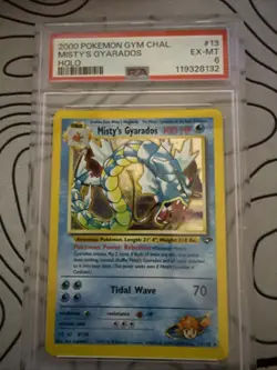 Pokemon TCG Gym Challenge Misty's Gyrados Holo Foil Card 13/132 PSA 6 EX MT - Image 1