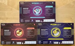 Pokemon Eevee Evolution VMAX Premium Collection Box Set of 3 Great Condition - Image 2