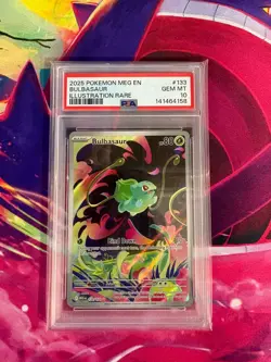 Bulbasaur 133/132 Mega Evolution English PSA Graded 10 Pokemon TCG - Image 1