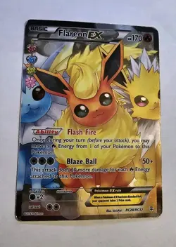 Pokemon Flareon EX (Full Art) RC28-32 Generations: Radiant Collection Holo - Image 1