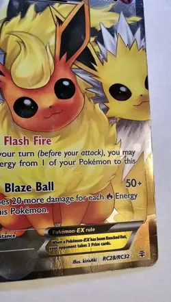 Pokemon Flareon EX (Full Art) RC28-32 Generations: Radiant Collection Holo - Image 4