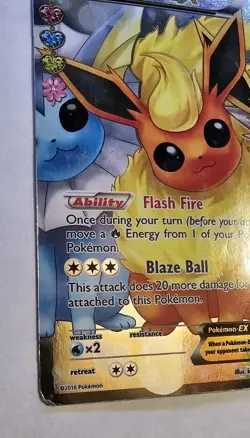 Pokemon Flareon EX (Full Art) RC28-32 Generations: Radiant Collection Holo - Image 5
