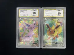 2024 Pokemon TCG S-CHN CS4aC 145/132 Espeon V Flareon V Holo PGS 10 Lot*2 LU57 - Image 1