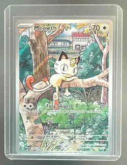 Meowth 2025 Pokemon Phantasmal Flames #106/094 Illustration Rare - Image 1