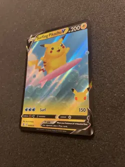 Surfing Pikachu V - 008/025 Ultra Rare Celebrations NM - M Pokemon TCG - Image 3