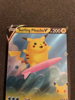 Surfing Pikachu V - 008/025 Ultra Rare Celebrations NM - M Pokemon TCG - Image 4