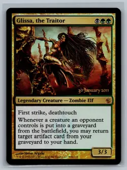 Magic MTG Prerelease Cards Glissa, the Traitor #96/155 Promo Foil TCG CCG - Image 1