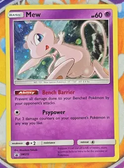 🔥Pokemon TCG Mew SM215 - Black Star Promo Holo - Near Mint English Sleeved 🔥📈 - Image 1