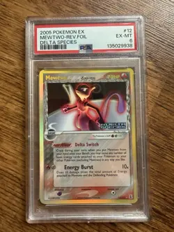 2005 Pokemon Delta Species MewTwo Reverse Foil 12/113 PSA 6 - Image 1