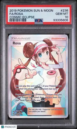 Rosa Fa Cosmic Eclipse PSA 10 236/236 2019 Pokemon Sun & Moon Cosmic Eclipse - Image 1