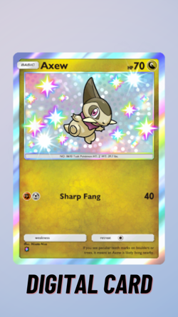 Axew Shiny Mega Shine Pokemon TCG Pocket 1 Star ⭐ (English) - Image 1