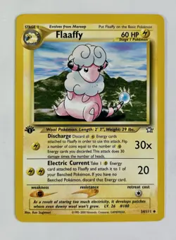 Flaaffy 2000 Pokemon Neo Genesis 1st Edition Uncommon #34/111 * Light Play - Image 1