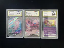 2024 Pokemon TCG S-CHN CS4bC 137/132 SR Mew V Mew Holo PGS 9.5 Lot*3 LU57 - Image 1